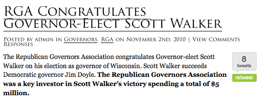 Screen Shot of RGAs 5 million Investment in Walker