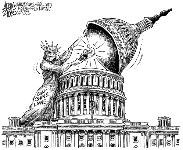 "Open Government" cartoon (Source: Adam Zyglis, Buffalo News)