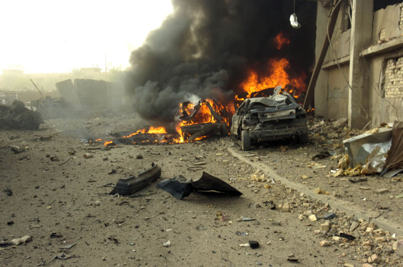 Car bomb in Baghdad (Navy photo)