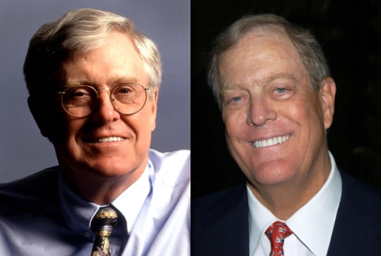 Charles (L) and David Koch