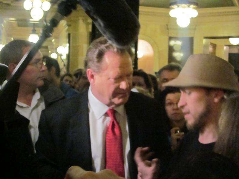 Ed Schultz stops to interview activists of all stripes.