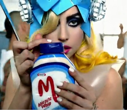 Lady Gaga with Miracle Whip