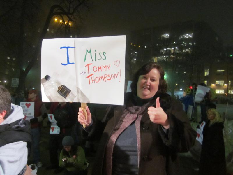 I Miss Tommy Thompson! protest sign