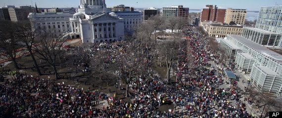 Biggest rally ever in Madison, Wisconsin