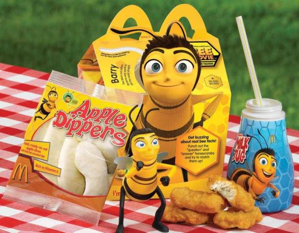 McDonald's Bee Movie toys