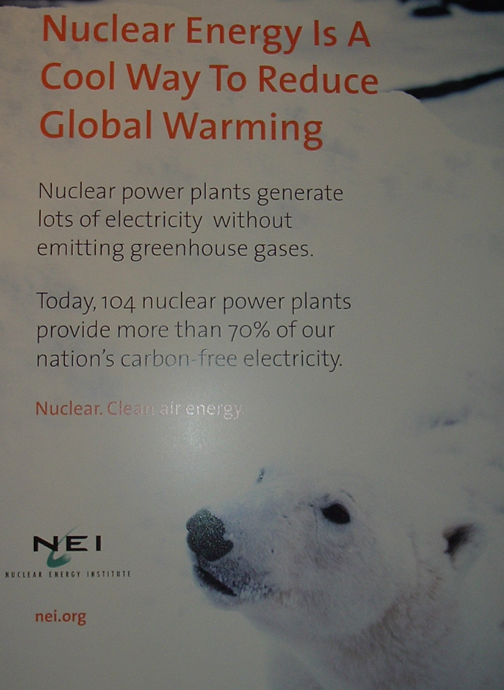 Sign displayed at the NEI conference