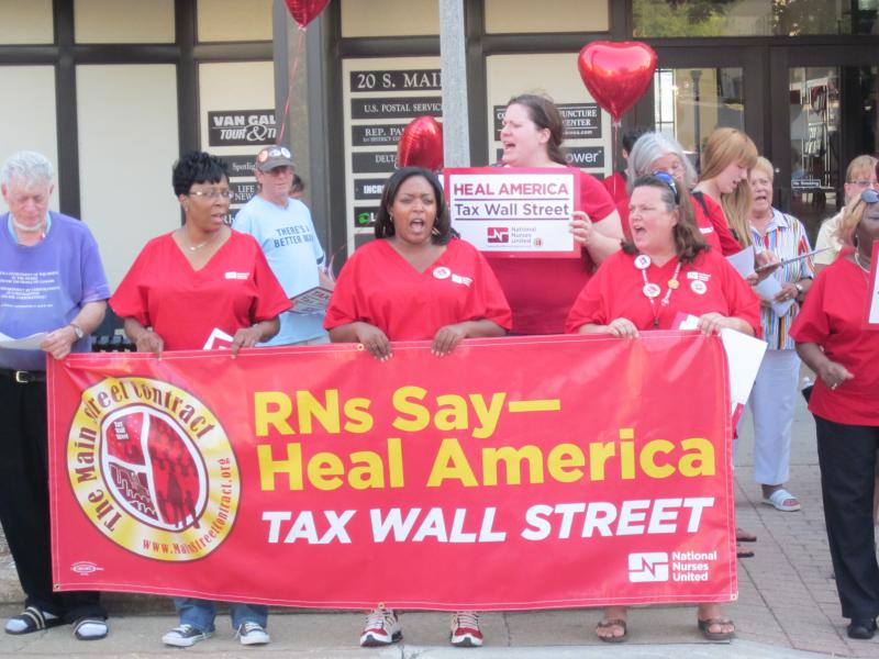 Nurses Say Tax Wall Street