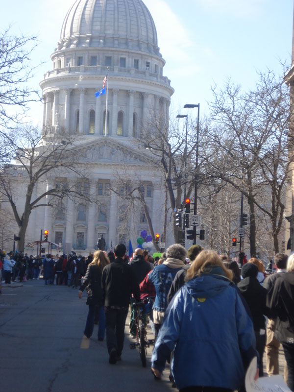 P.O.W.E.R. Walkers arrive at Wisconsin State Capitol