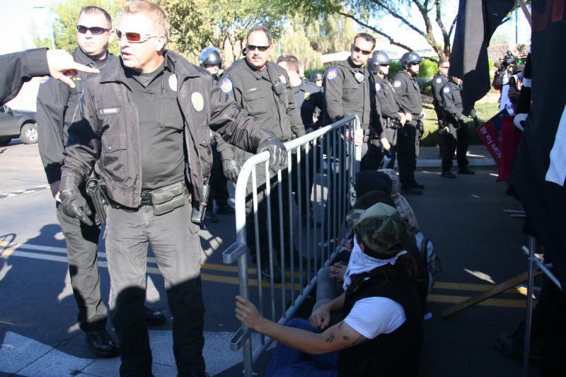 Phoenix police before arrests 11/30/11