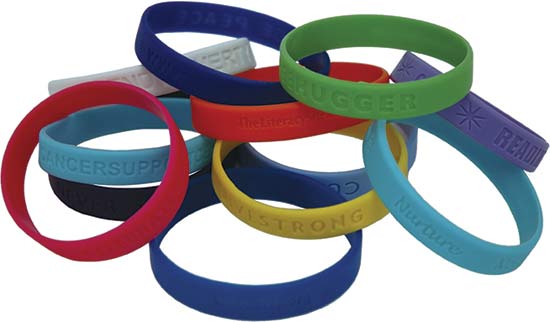 colored rubber wristbands