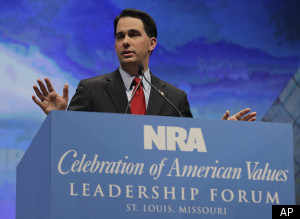 Scott Walker at NRA convention (Source: Palm Beach Post)