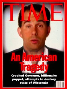 Scott Walker photoshopped on Time magazine's O.J. Simpson cover