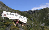 Solid Energy protest: Source: Happy Valley Coalition