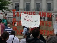Family Farm Defenders protest against Trans Pacific Partnership (TPP), August 2013