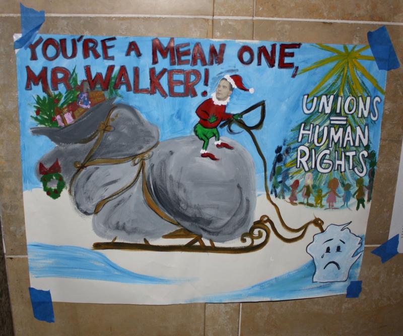 You're A Mean One, Mr. Walker! (Unions = Human Rights)